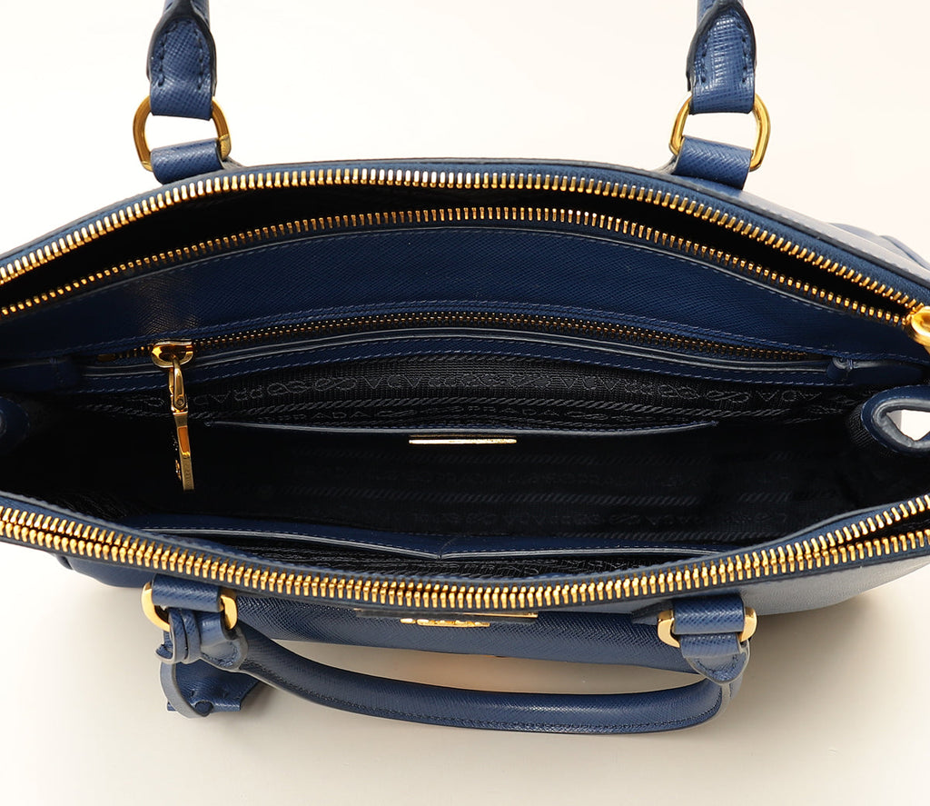 Prada Bluette Lux Galleria Front Pocket Bag