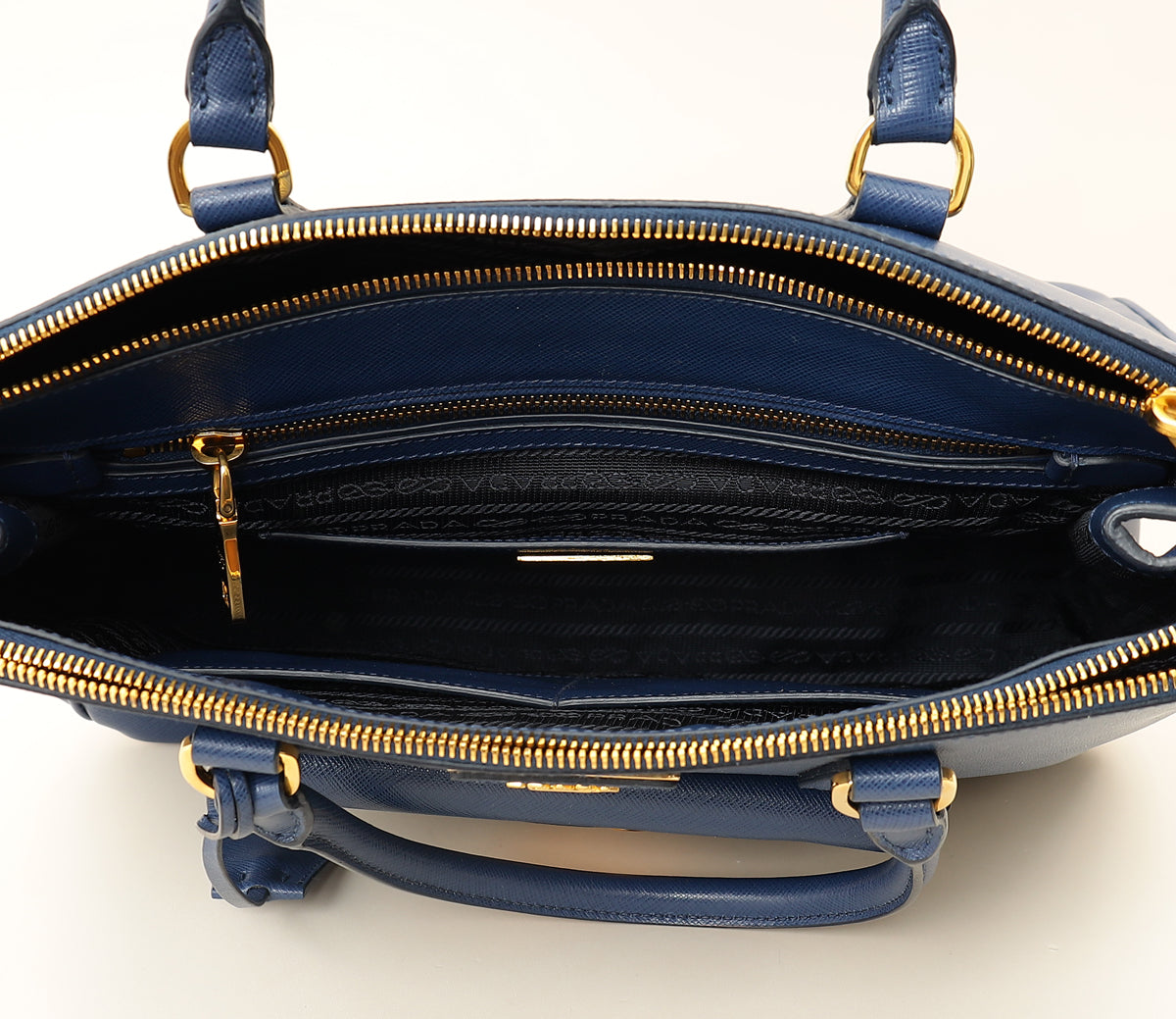 Prada Bluette Lux Galleria Front Pocket Bag