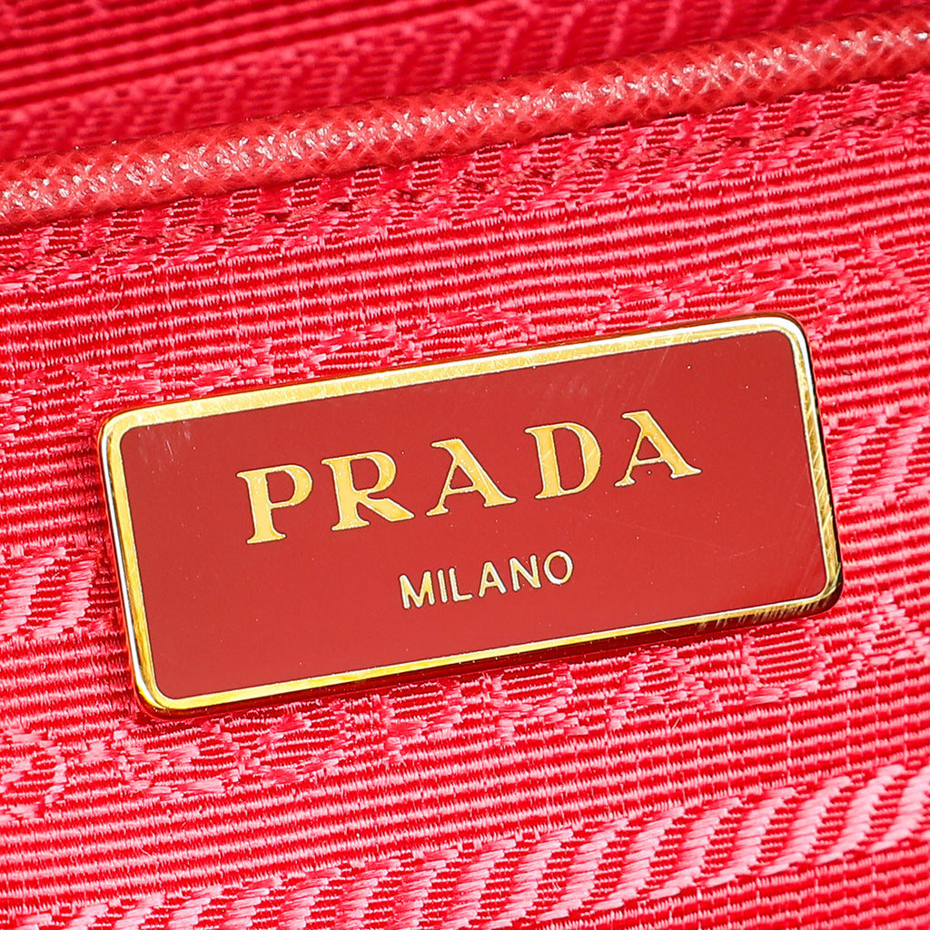 Prada Red Lux Bowling Bag