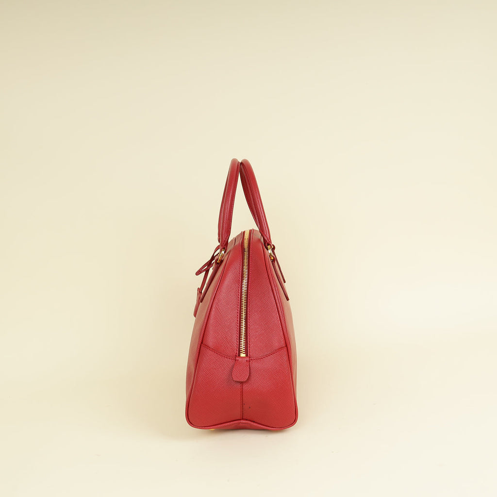 Prada Red Lux Bowling Bag