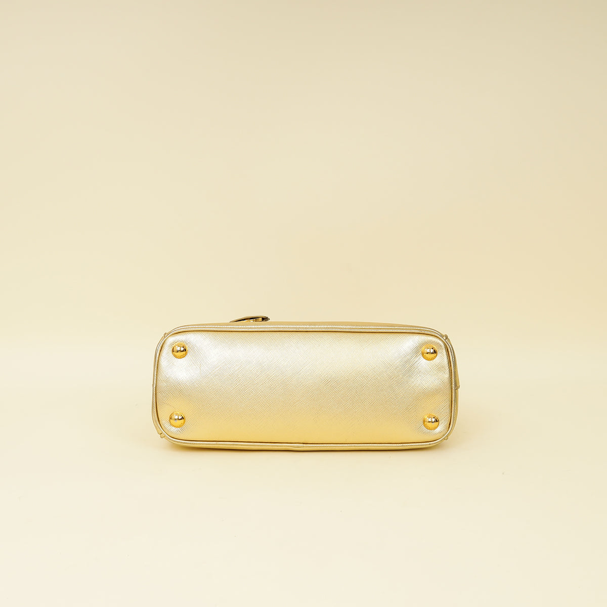 Prada Metallic Gold Lux Galleria Tote Small Bag
