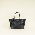 Prada Black Vitello Crystal Double Bag