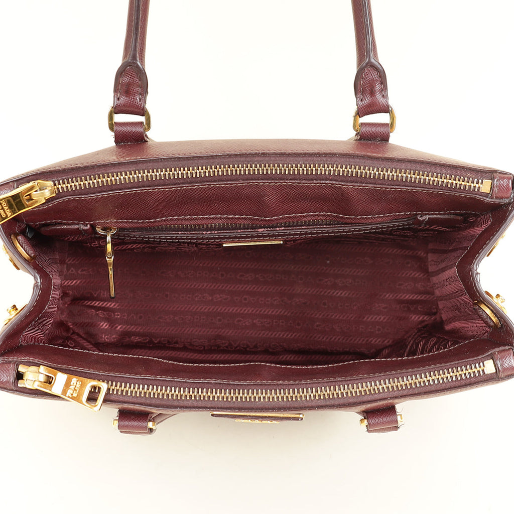 Prada Burgundy Galleria Medium Bag