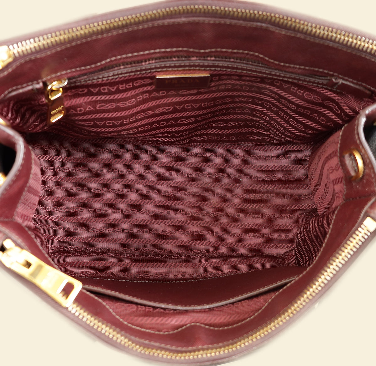 Prada Burgundy Galleria Medium Bag