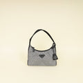 Prada Black Crystal-Embellished Satin Re-Edition 2000 Mini Bag