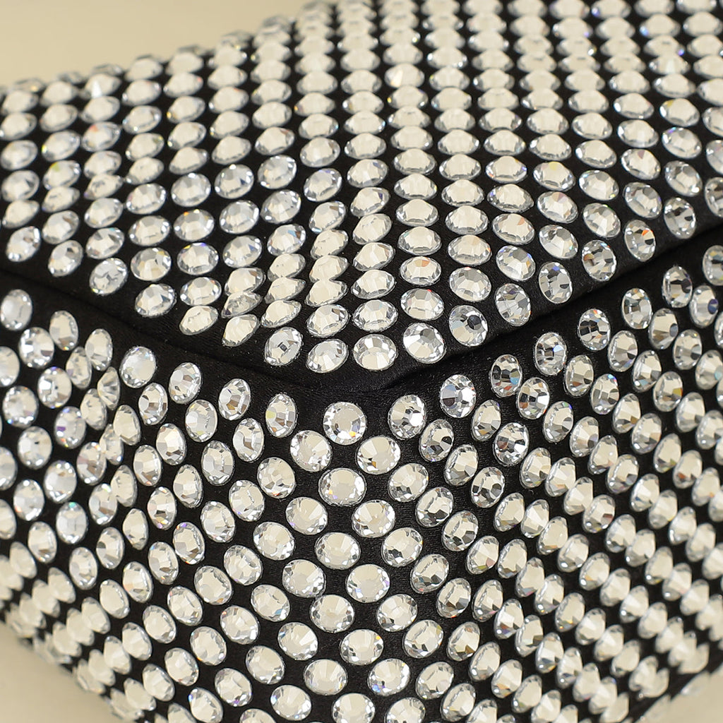 Prada Black Crystal-Embellished Satin Re-Edition 2000 Mini Bag