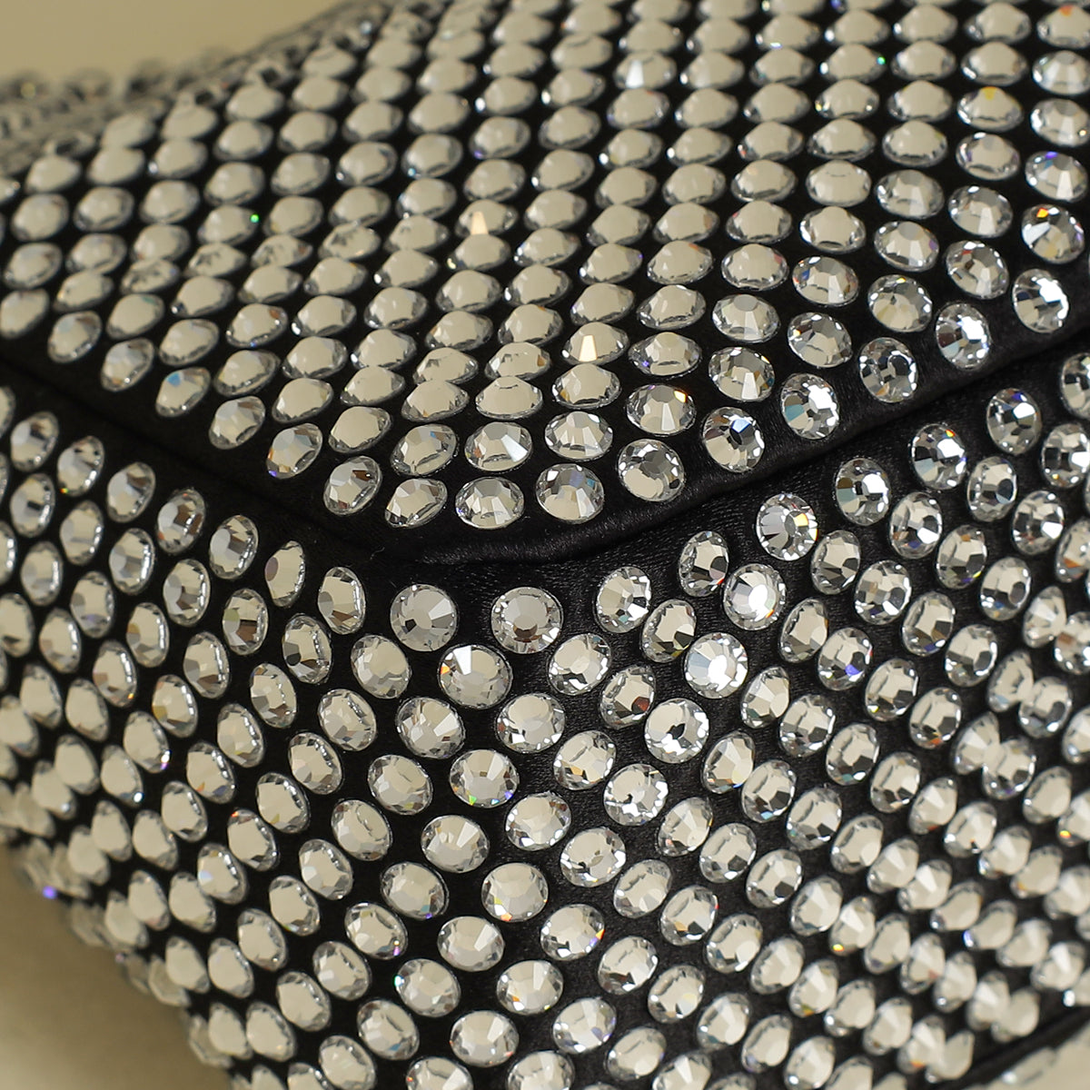 Prada Black Crystal-Embellished Satin Re-Edition 2000 Mini Bag
