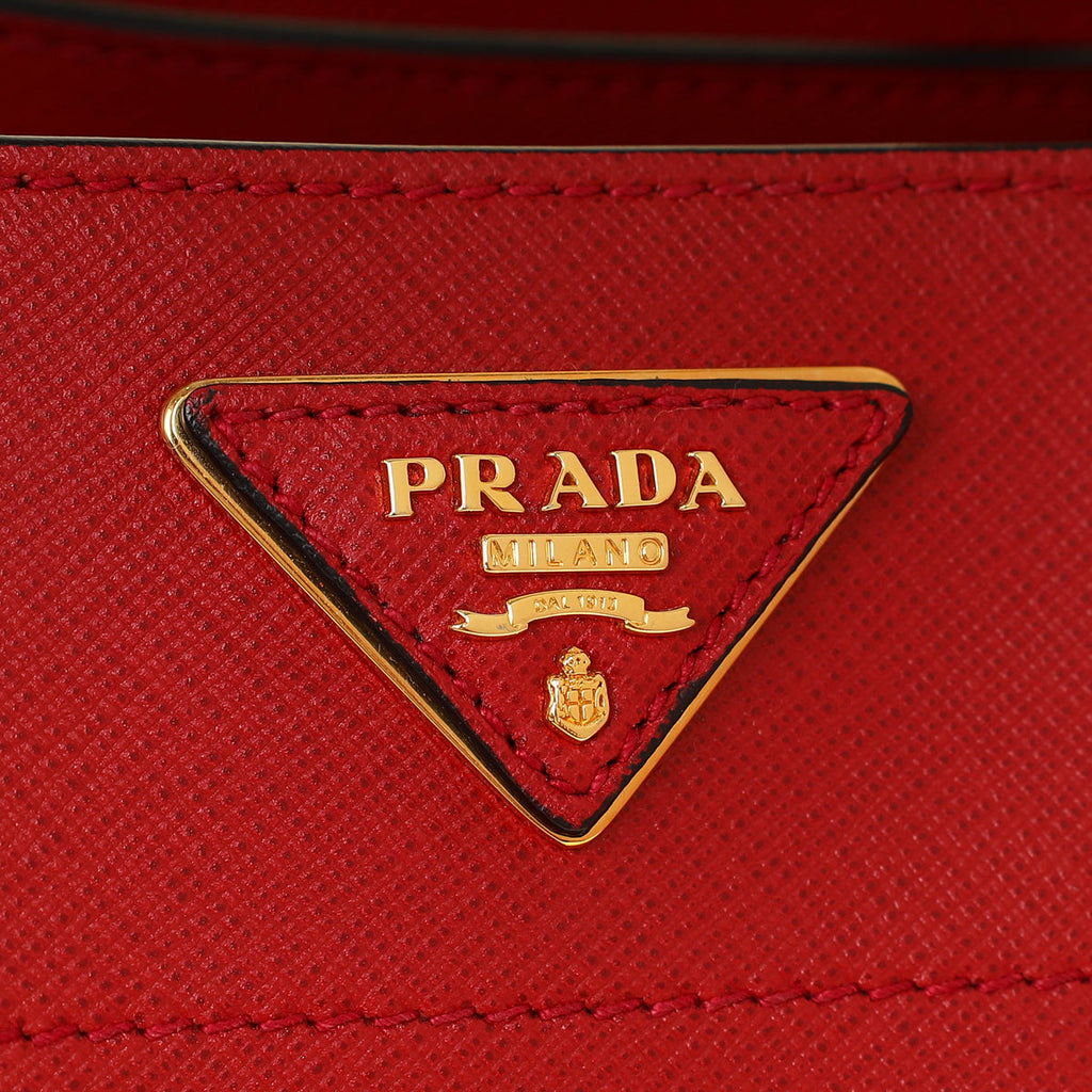 Prada Red Soft Convertible Tote Bag