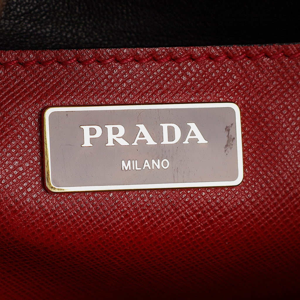 Prada Red Soft Convertible Tote Bag