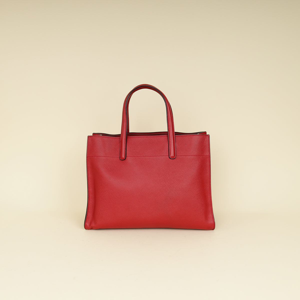 Prada Red Soft Convertible Tote Bag