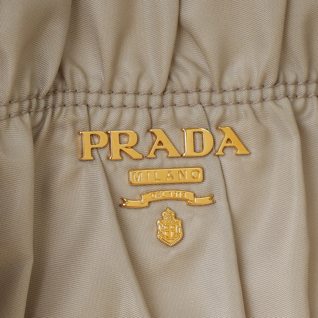 Prada Light Gray Tessuto Gaufre Tote Bag