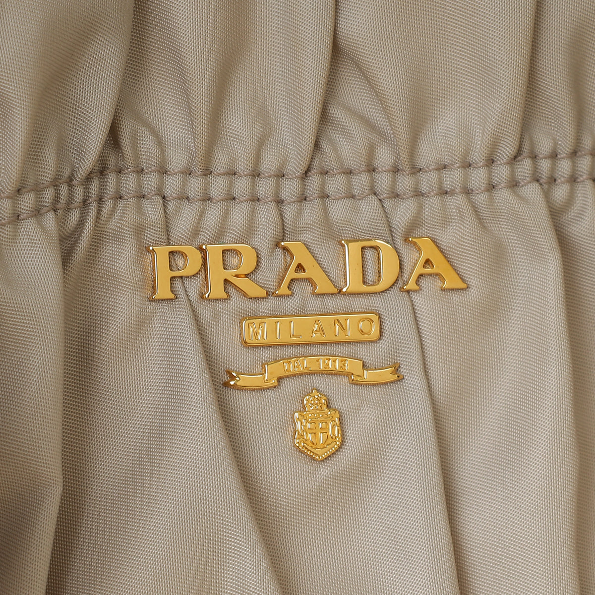 Prada Light Gray Tessuto Gaufre Tote Bag