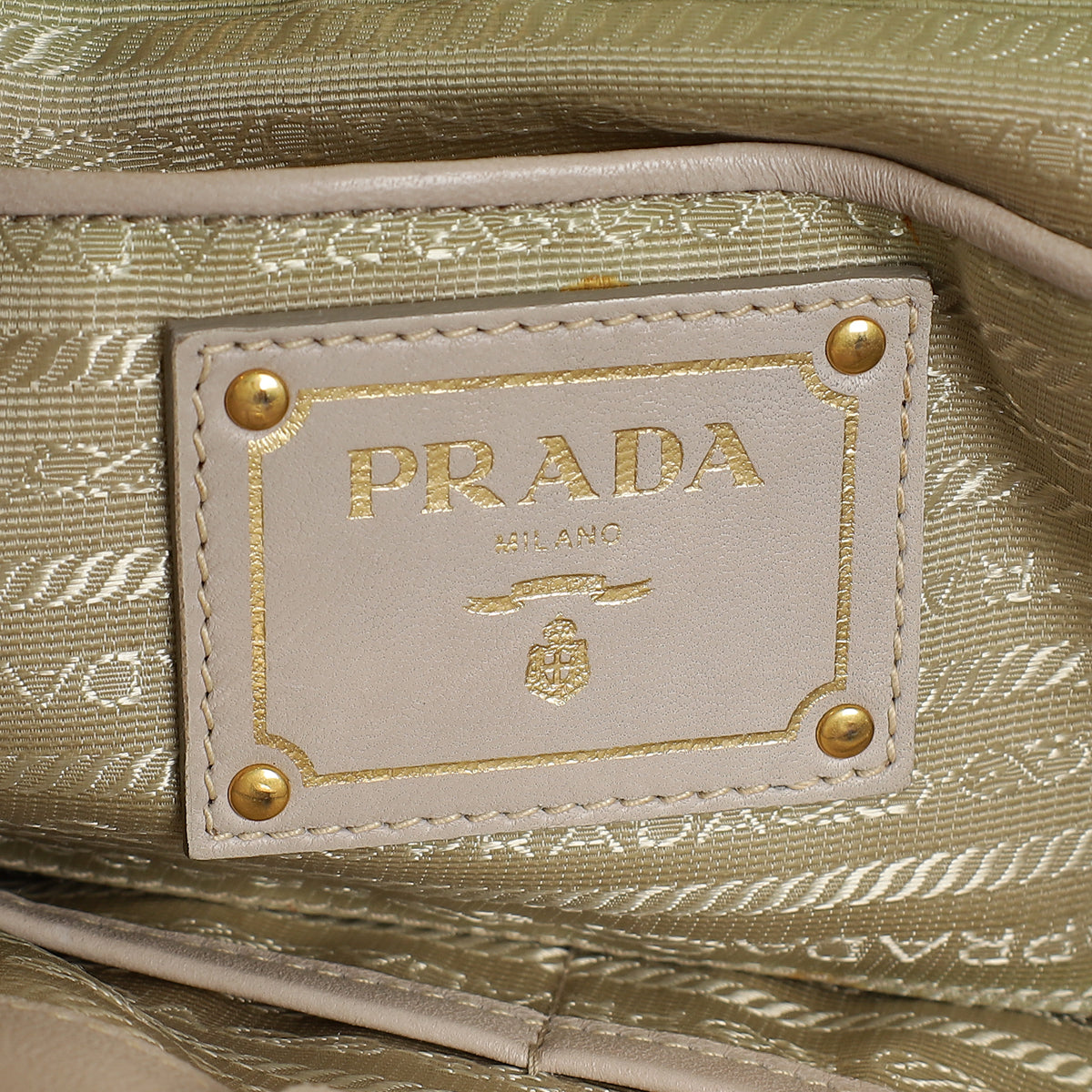 Prada Light Gray Tessuto Gaufre Tote Bag