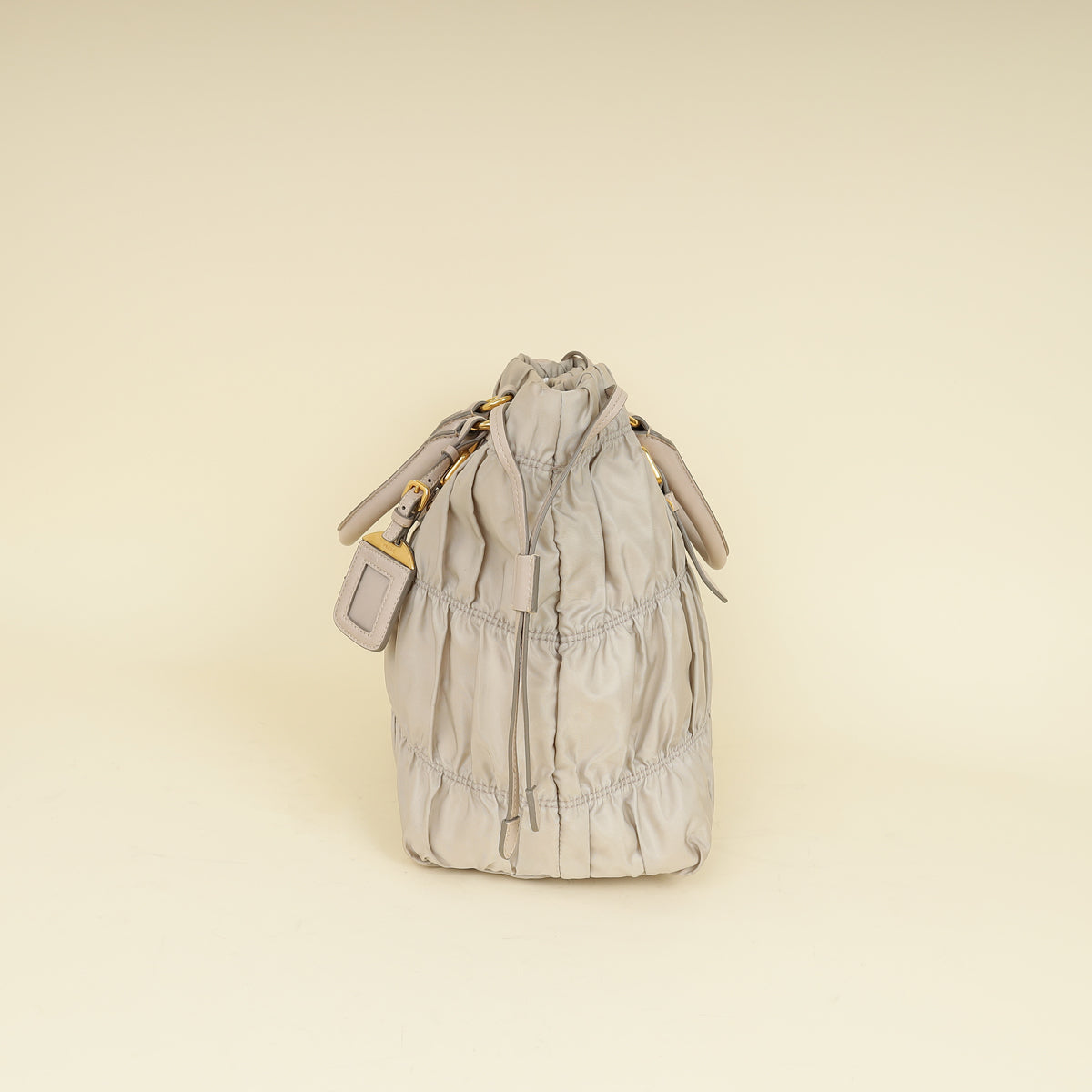Prada Light Gray Tessuto Gaufre Tote Bag