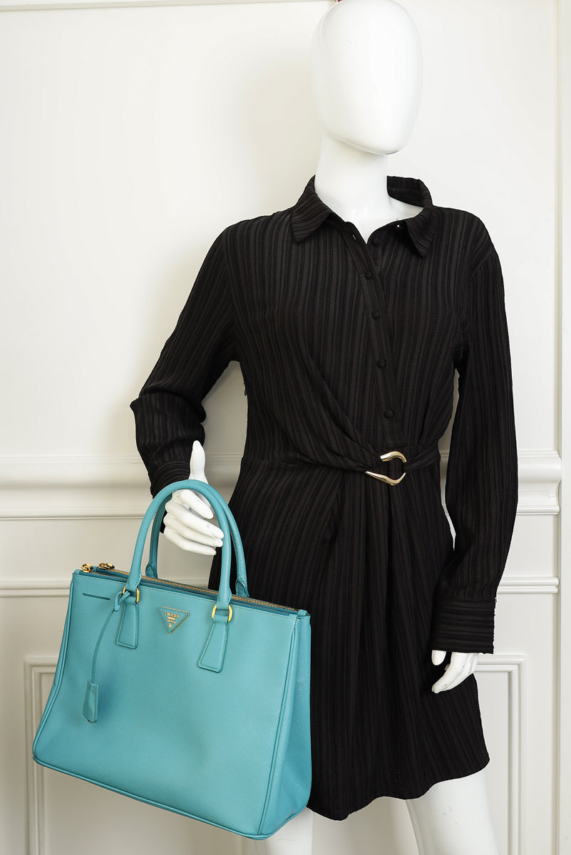 Prada Tiffany Lux Galleria Large Tote Bag