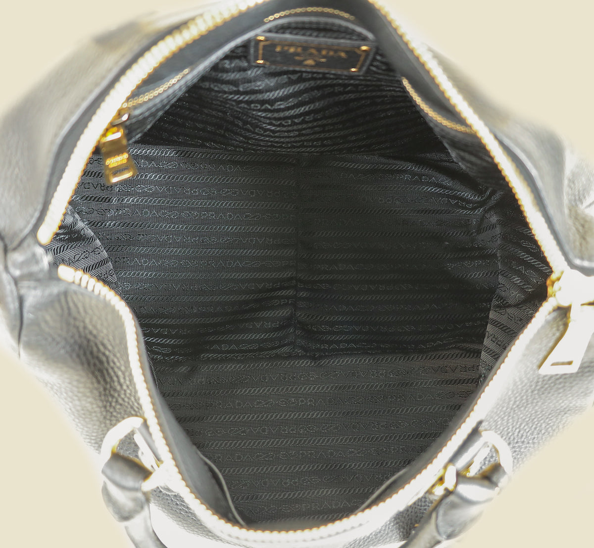 Prada Black Vitello Diano Soft Tote Bag