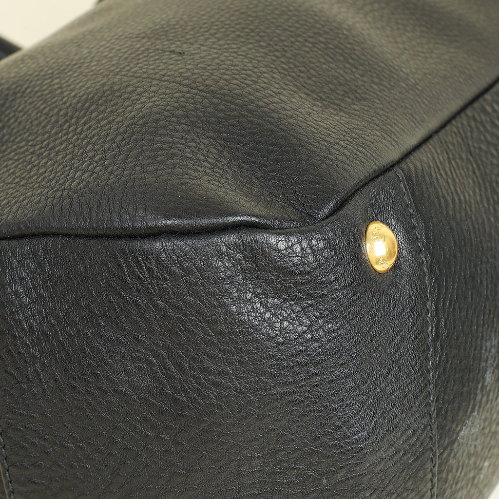 Prada Black Vitello Diano Soft Tote Bag