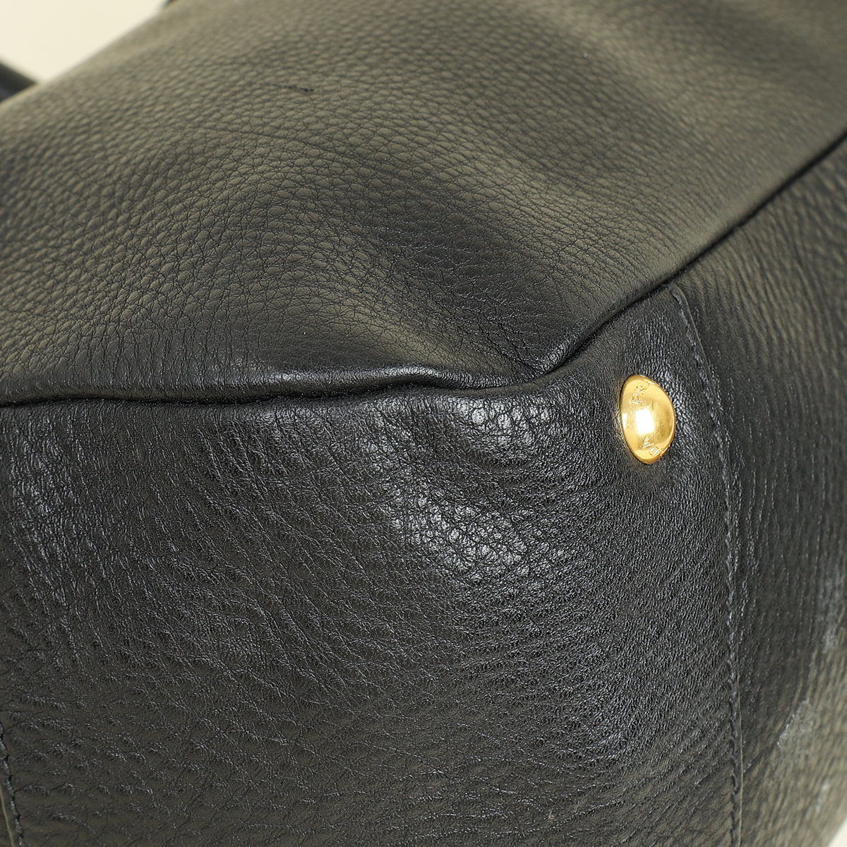 Prada Black Vitello Diano Soft Tote Bag