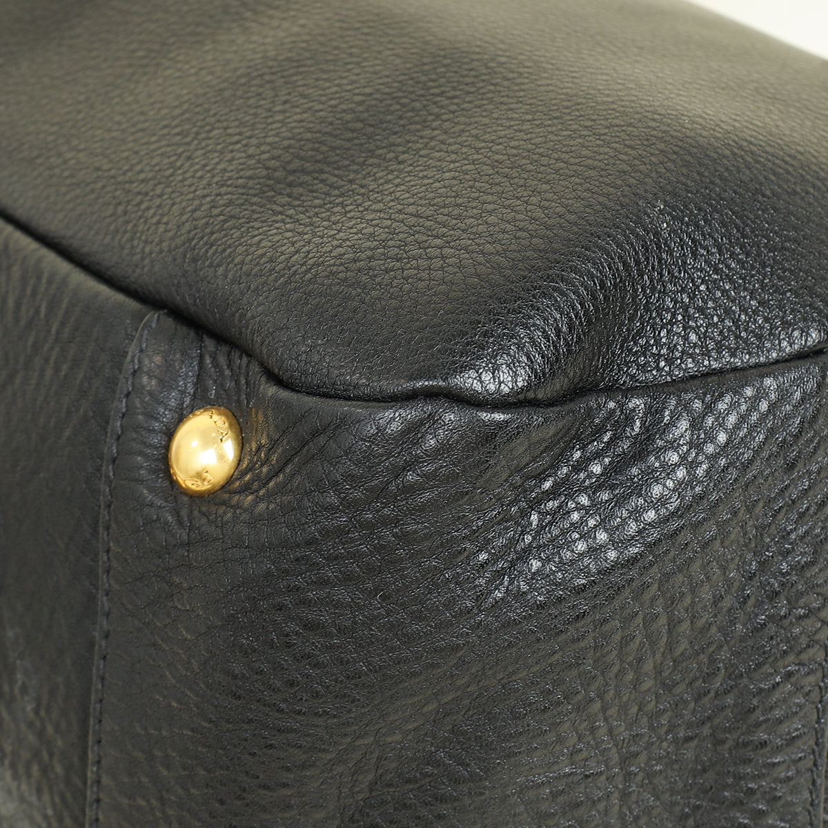 Prada Black Vitello Diano Soft Tote Bag