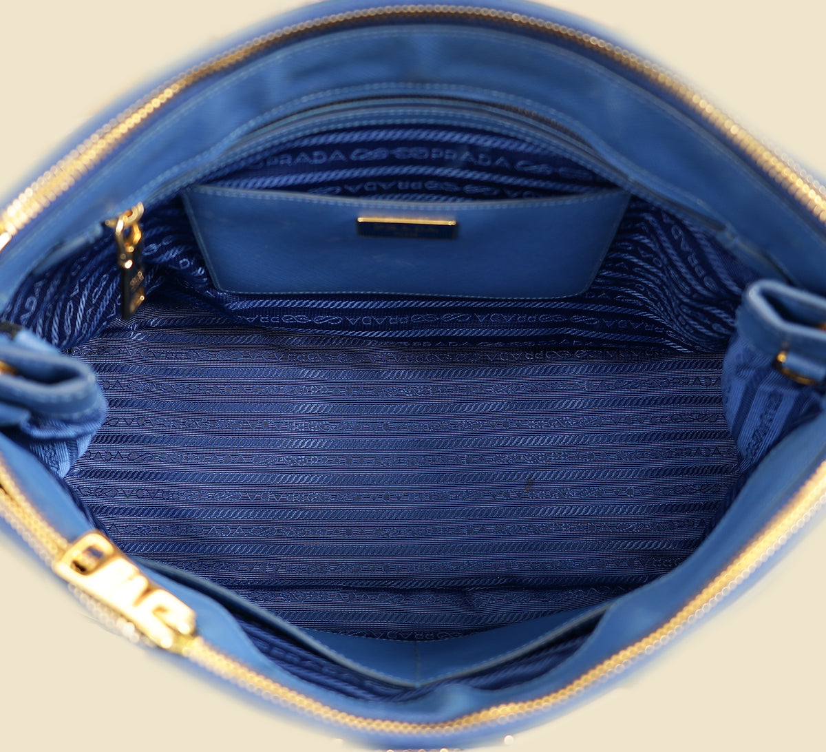 Prada Blue Galleria Tote Large Bag