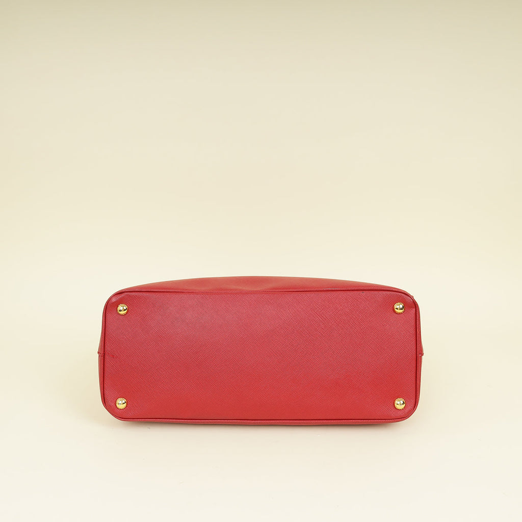 Prada Red Parabole Tote Bag