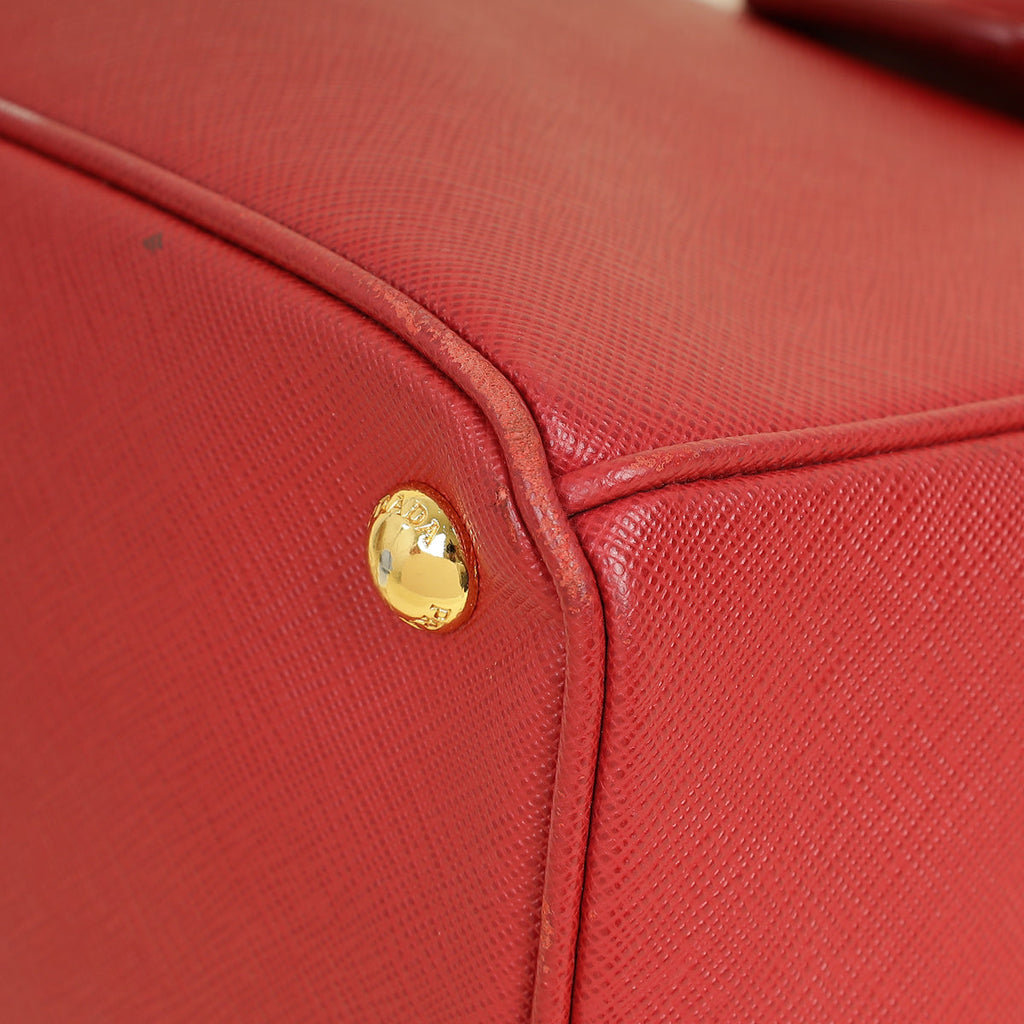 Prada Red Parabole Tote Bag