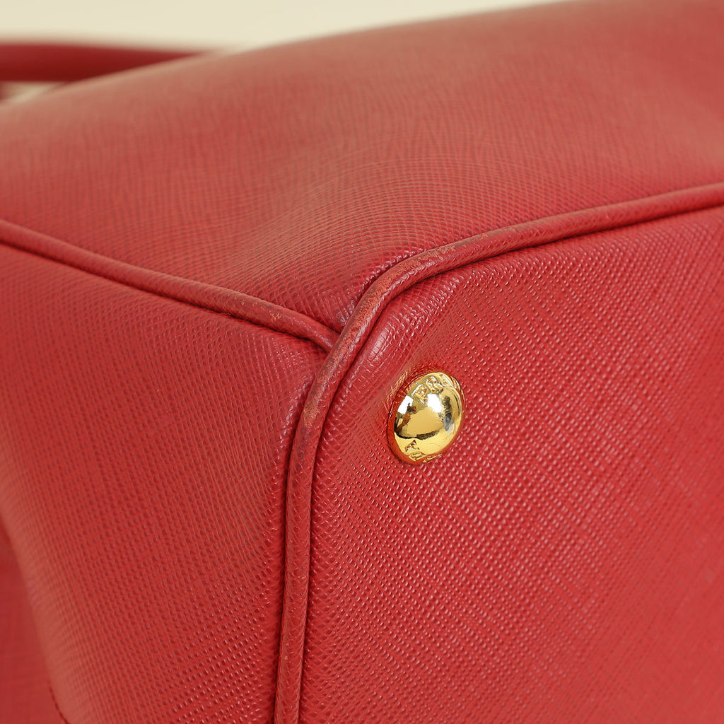 Prada Red Parabole Tote Bag