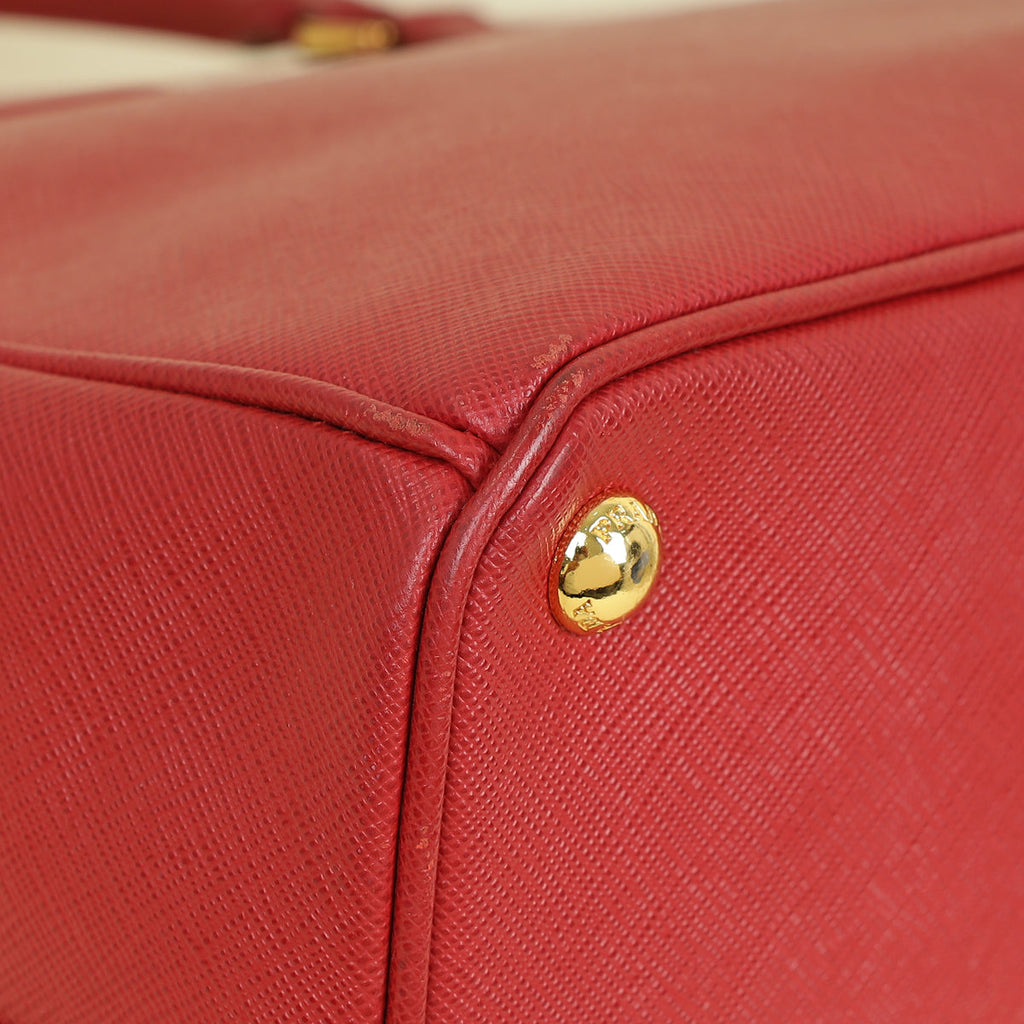 Prada Red Parabole Tote Bag