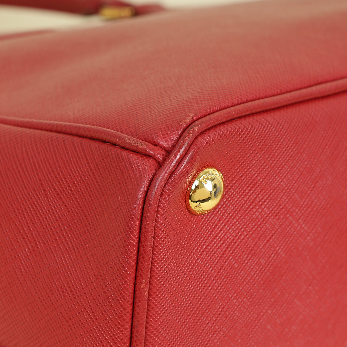 Prada Red Parabole Tote Bag