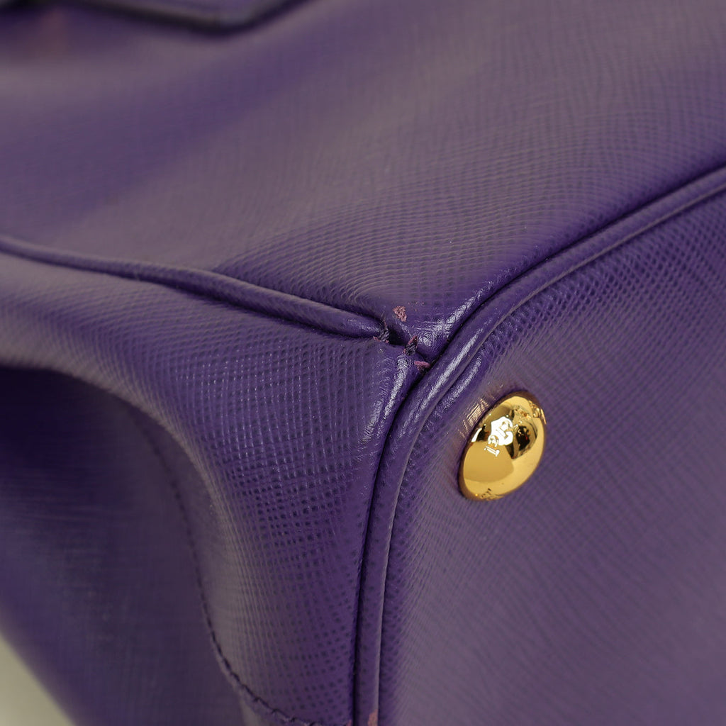 Prada Violet Lux Galleria Tote Small Bag