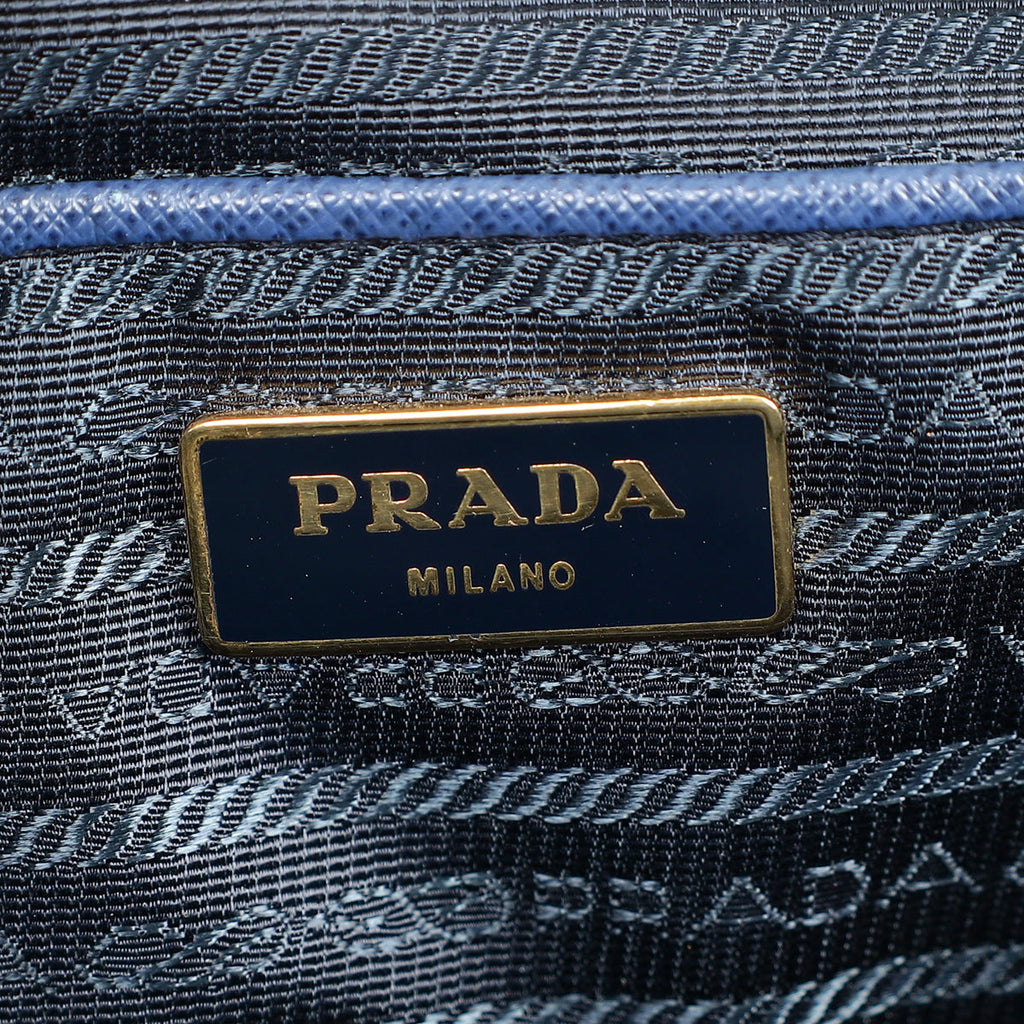 Prada Navy Blue XXL Galleria Tote Bag