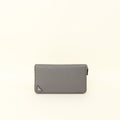 Prada Dark Gray Triangle Logo Large Zip Around Wallet (For Men)