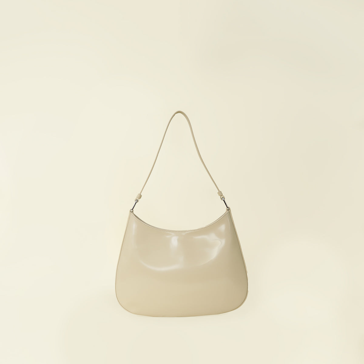 Prada Beige Cleo Brushed Small Shoulder Bag