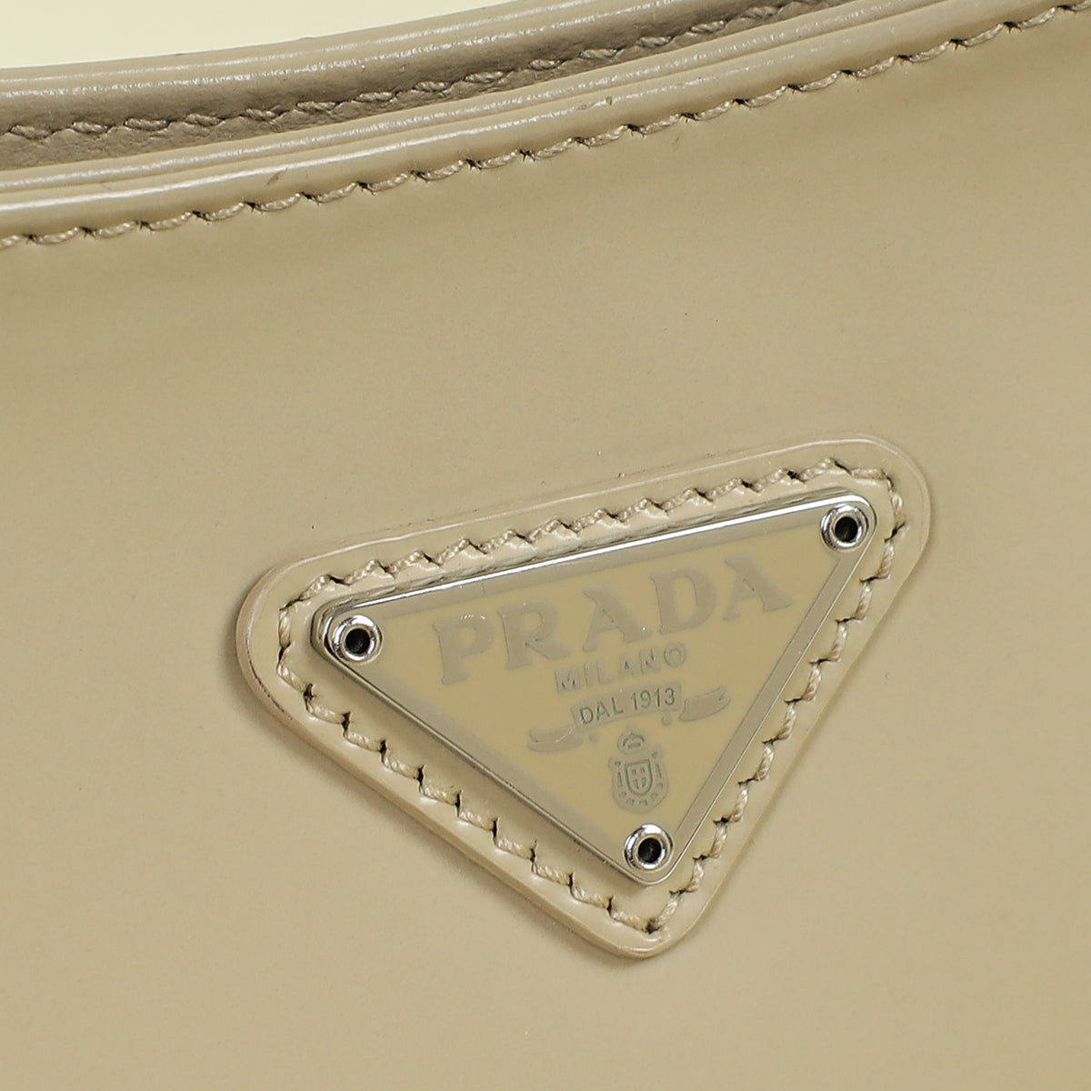 Prada Beige Cleo Brushed Small Shoulder Bag