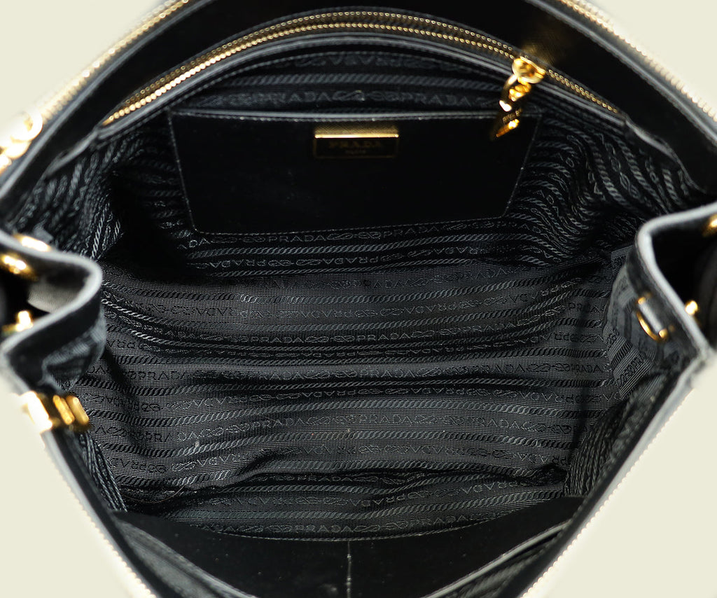 Prada Black Galleria XL Tote Large Bag