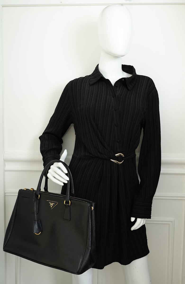 Prada Black Galleria XL Tote Large Bag