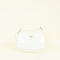 Prada White Cleo Brushed Small Shoulder Bag