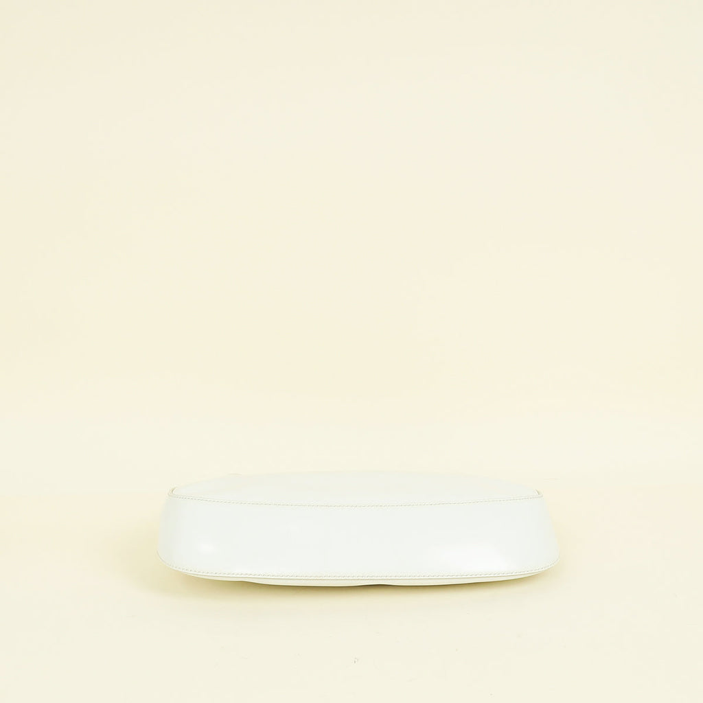 Prada White Cleo Brushed Small Shoulder Bag