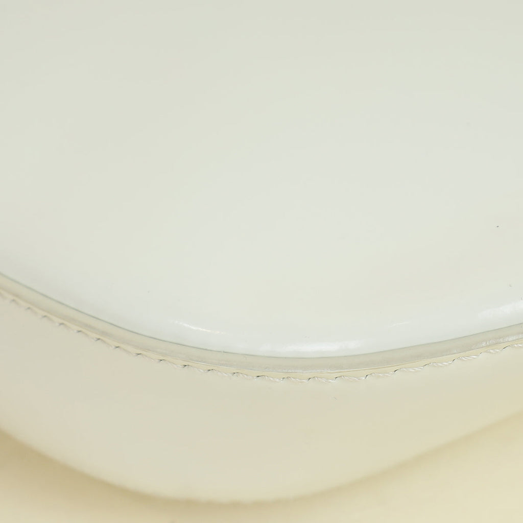 Prada White Cleo Brushed Small Shoulder Bag