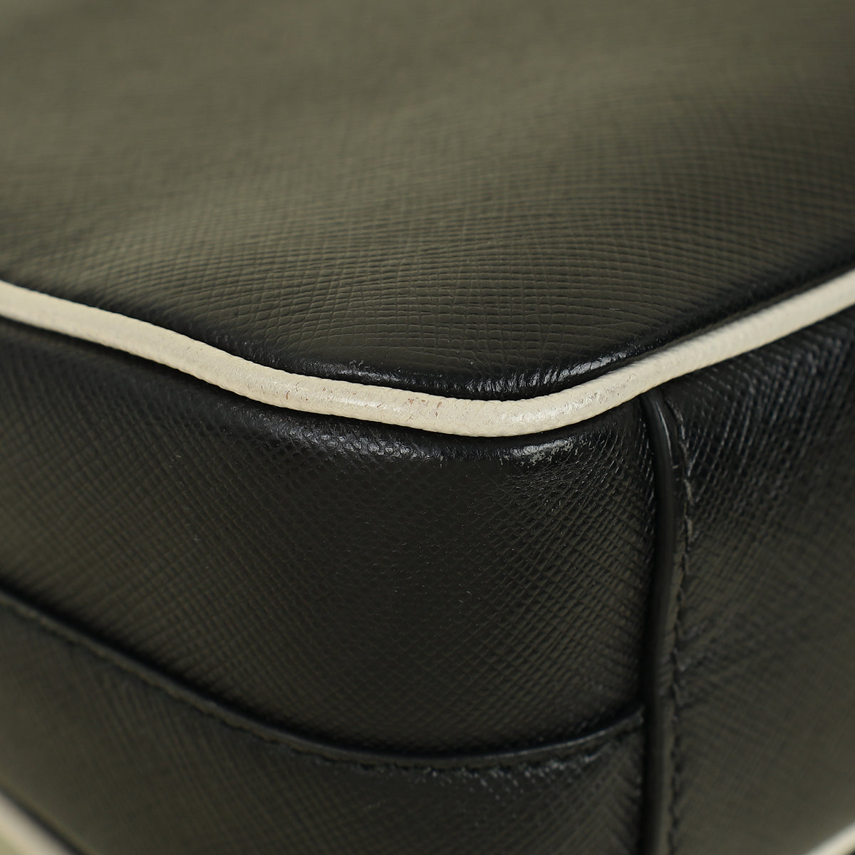 Prada Black Sound Lock Top Handle Flap Bag