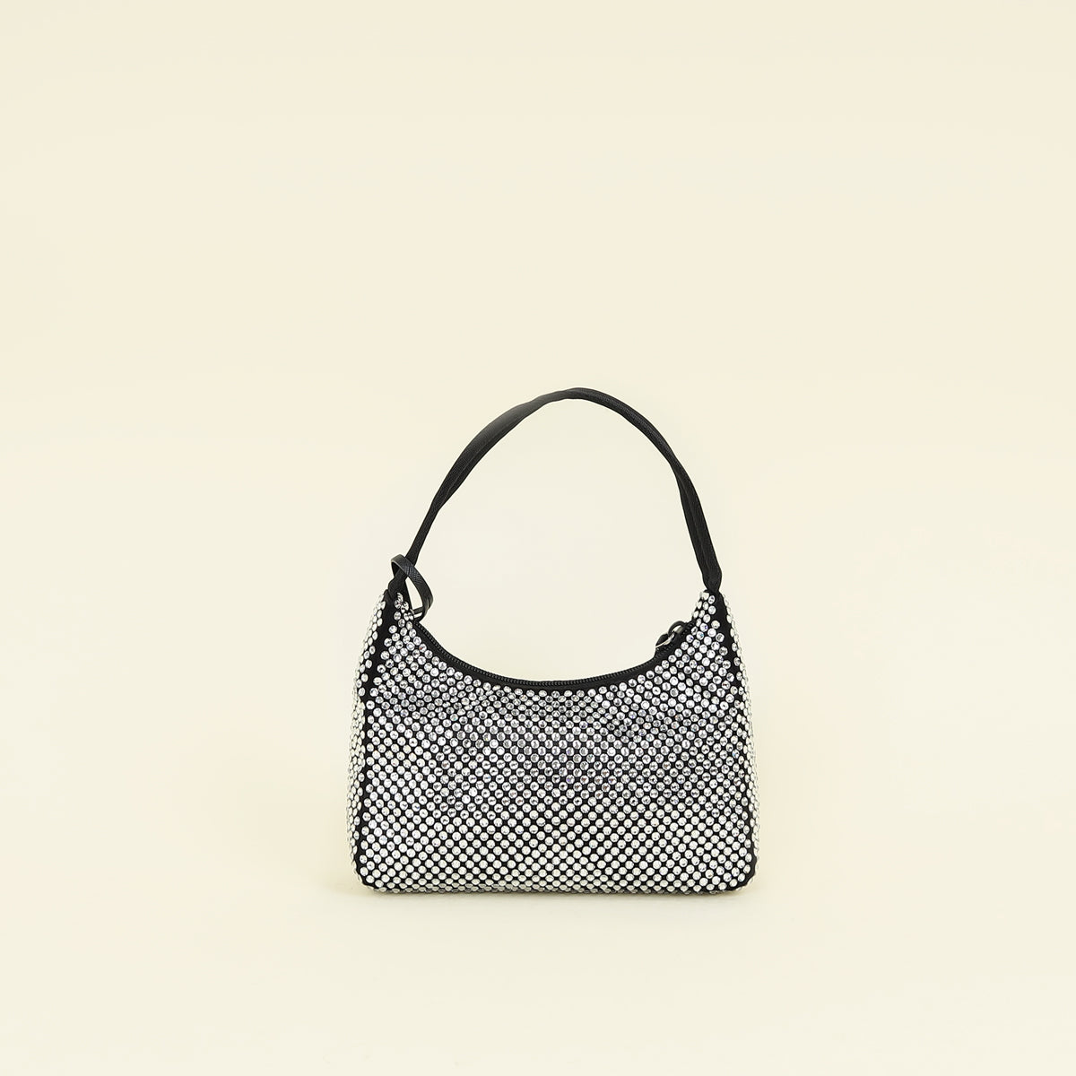 Prada Black Crystal-Embellished Satin Re-Edition 2000 Mini Bag