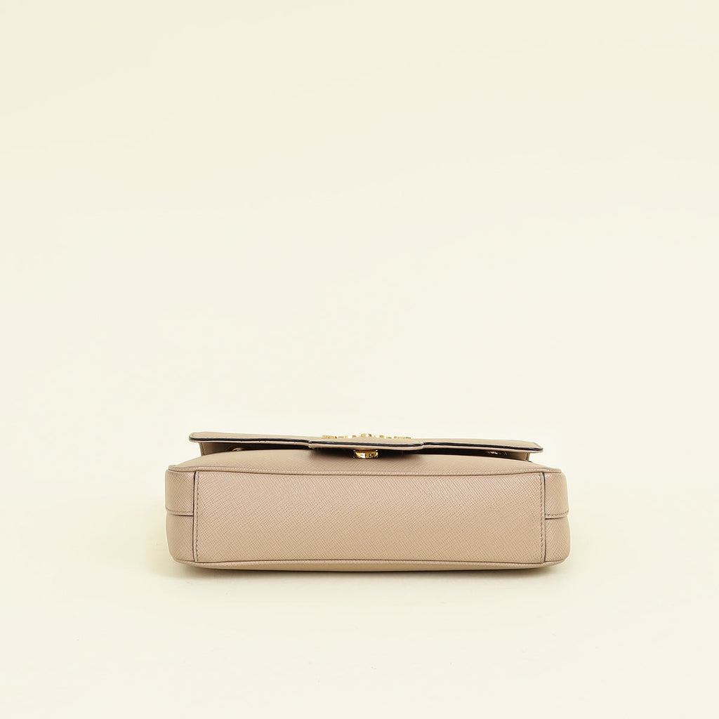Prada Beige Flap Chain Bag