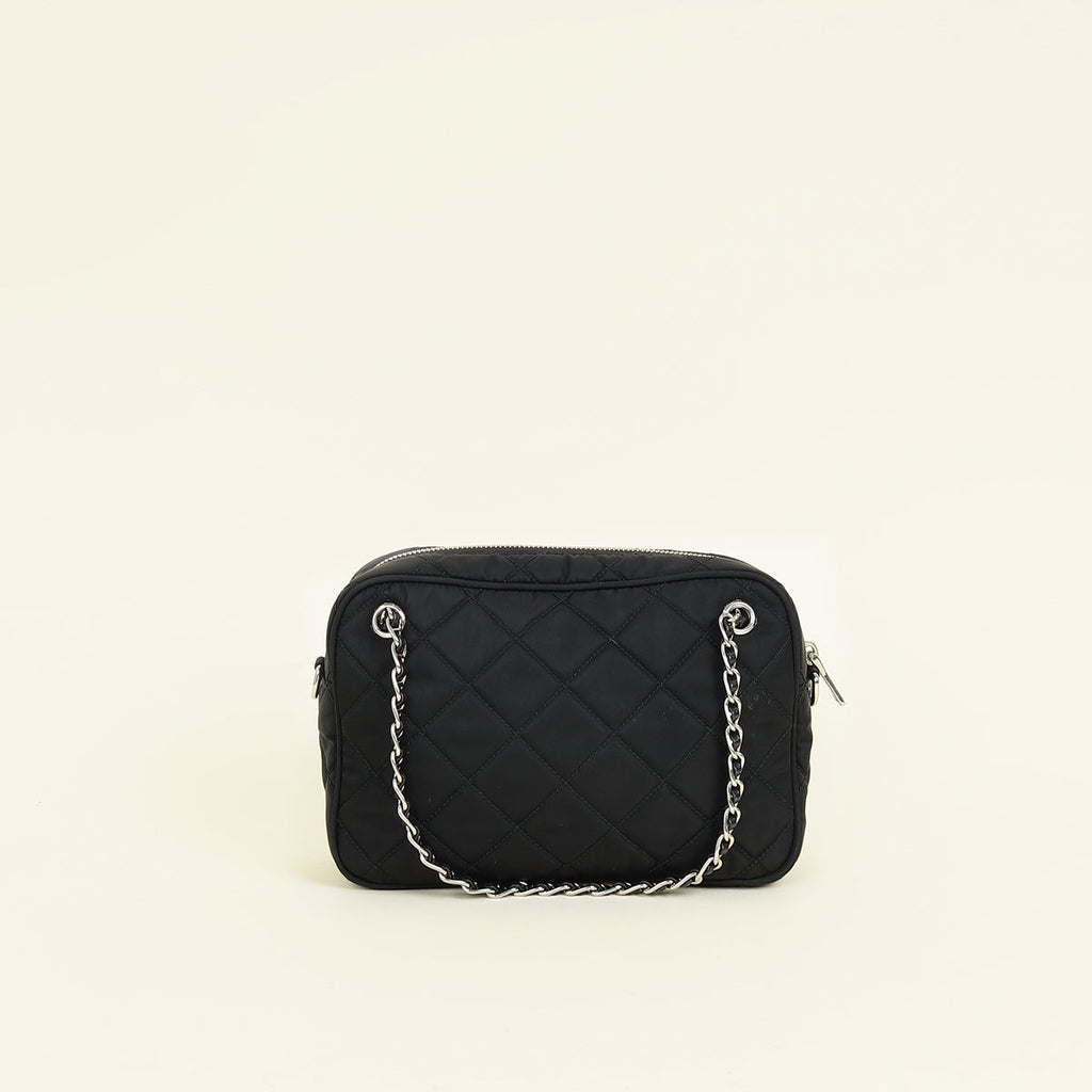 Prada Black Quilted Tessuto Nylon Small Bag
