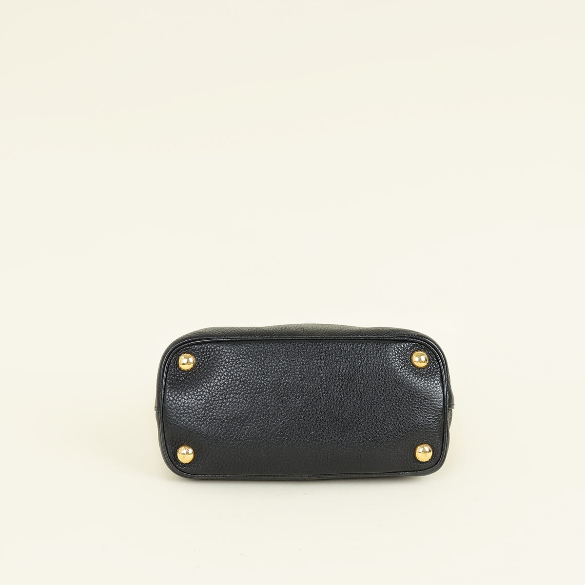 Prada Black Vitello Daino Mini Tote Bag
