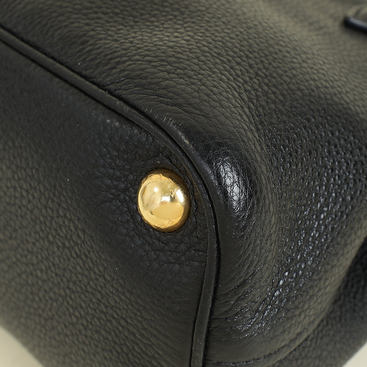 Prada Black Vitello Daino Mini Tote Bag