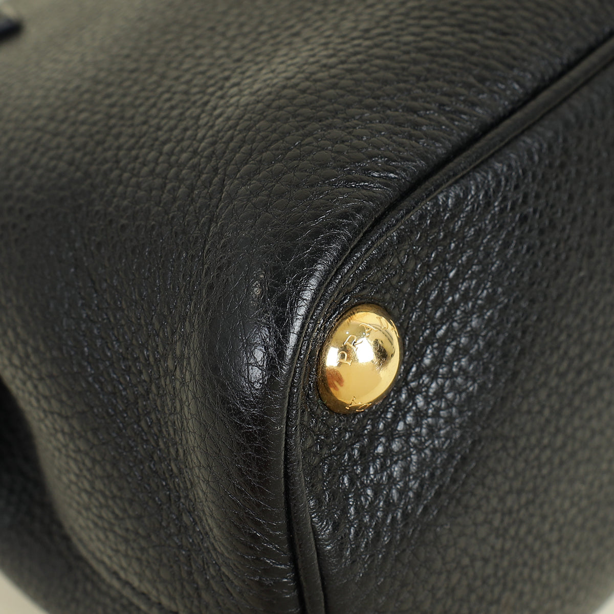 Prada Black Vitello Daino Mini Tote Bag