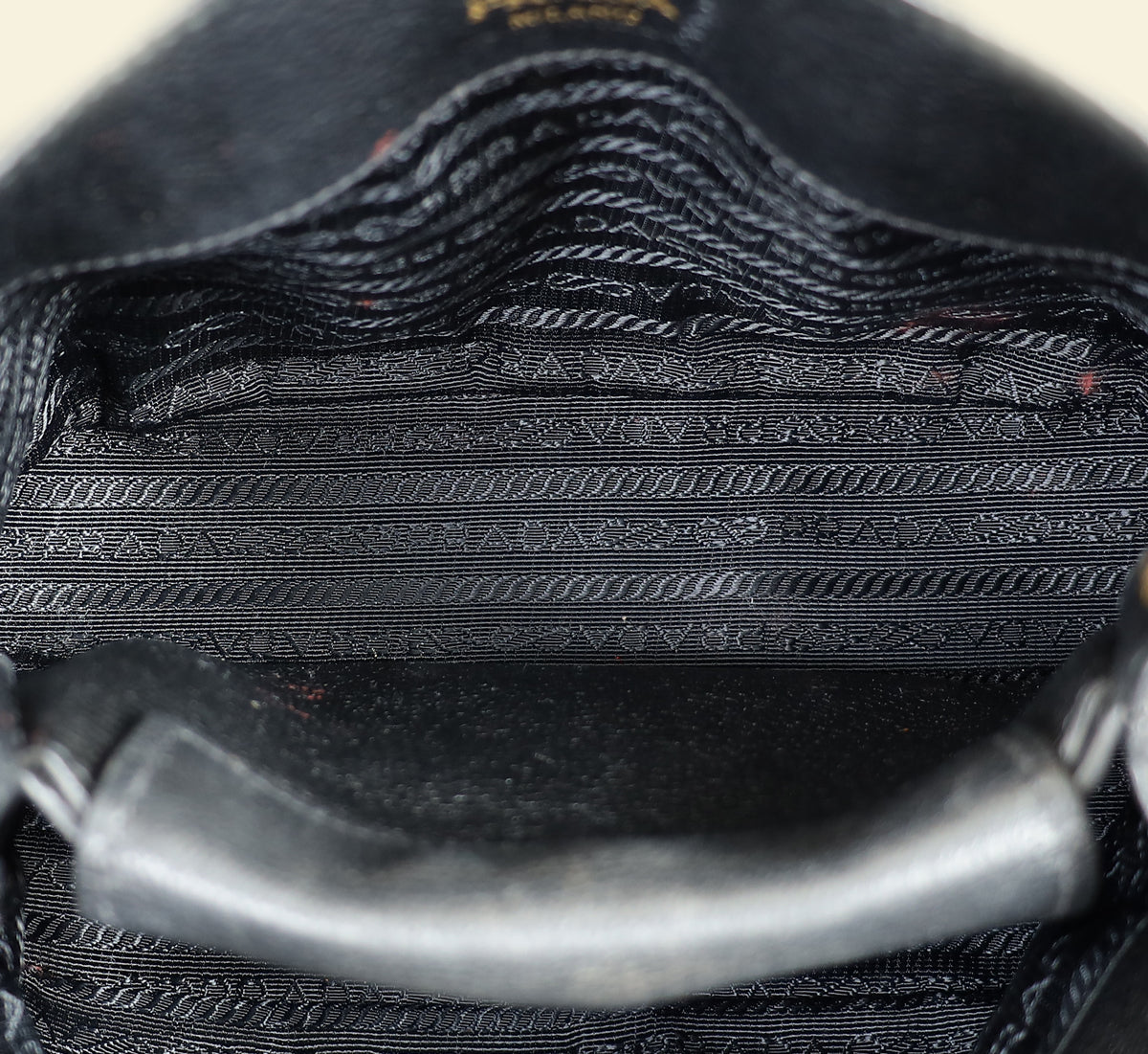 Prada Black Vitello Daino Mini Tote Bag