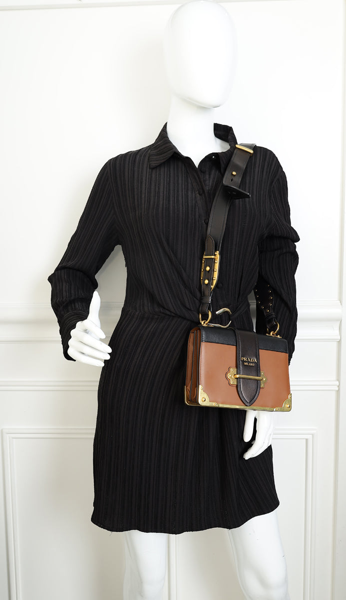 Prada Bicolor Cahier Shoulder Bag