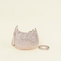 Prada Nude Metal Crystal-Embellished Satin Cleo Bag