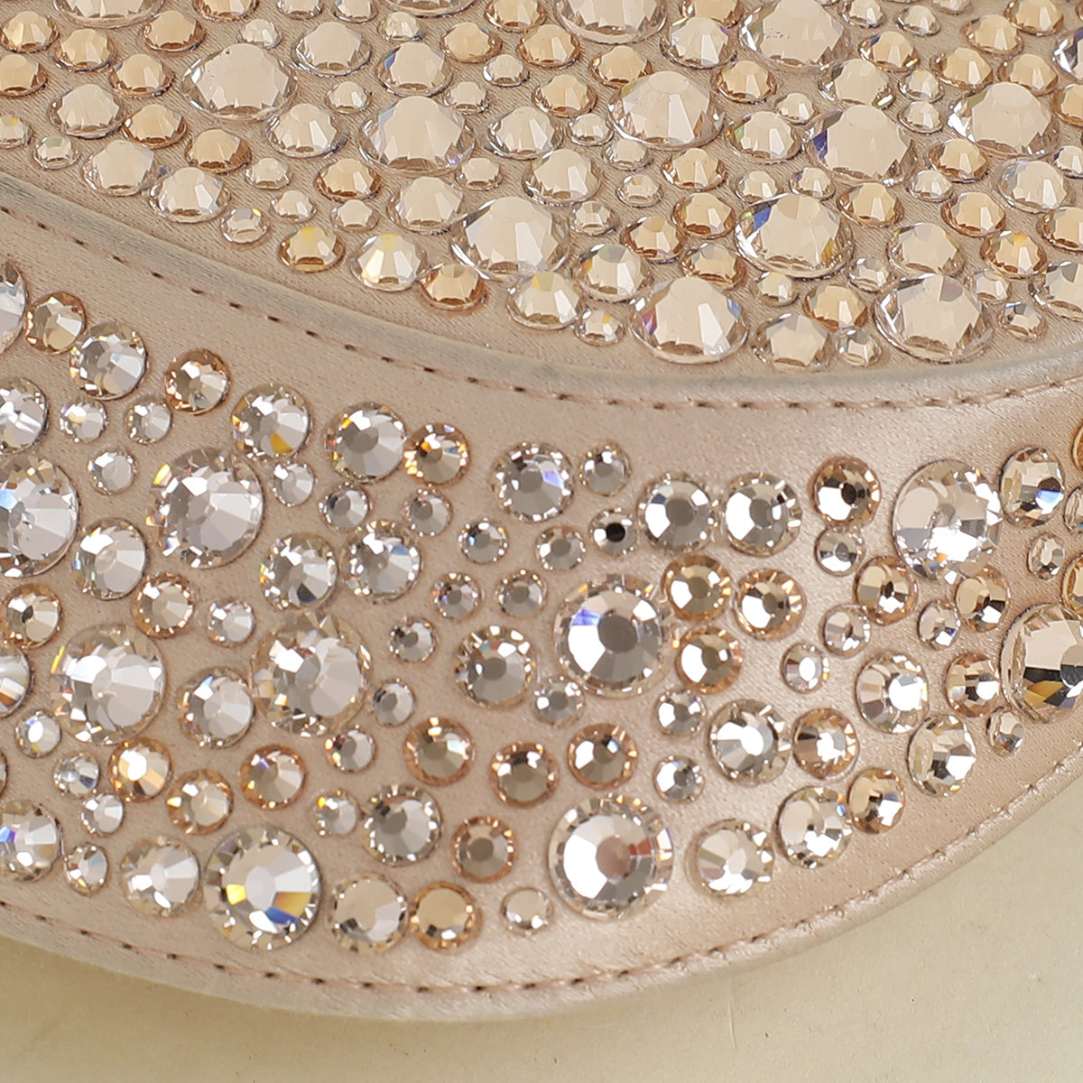 Prada Nude Metal Crystal-Embellished Satin Cleo Bag